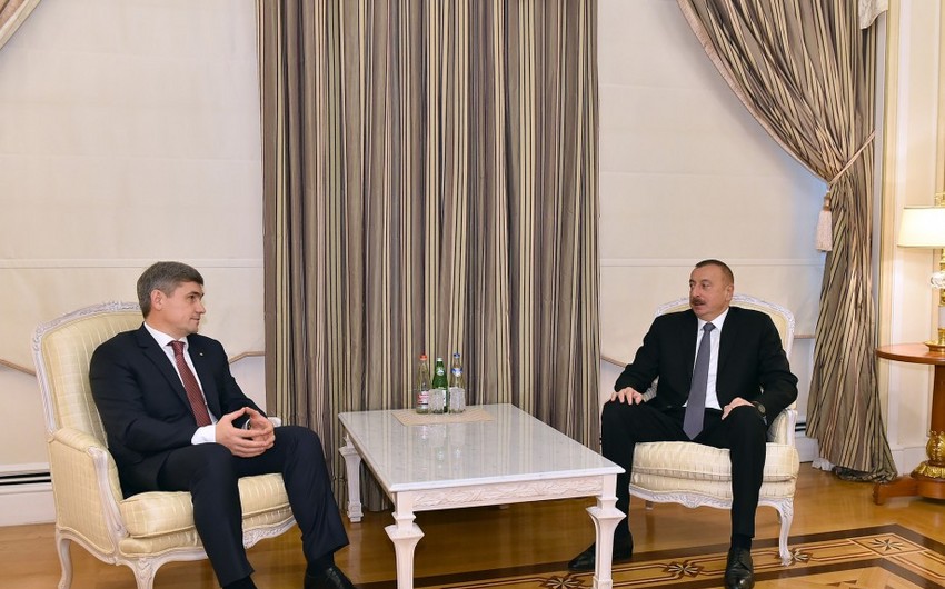 Президент Азербайджана Ильхам Алиев принял министра внутренних дел Молдовы