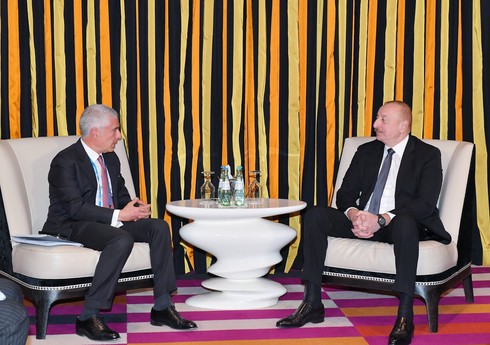Президент Ильхам Алиев встретился в Мюнхене с гендиректором итальянской компании 