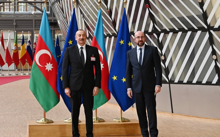 Ilham Aliyev discusses delimitation of Azerbaijani-Armenian border with Charles Michel