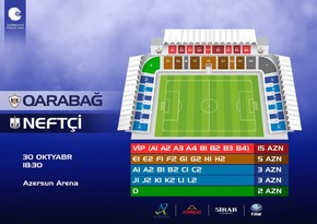Qarabağ - Neftçi oyununun biletləri satışa çıxarılır