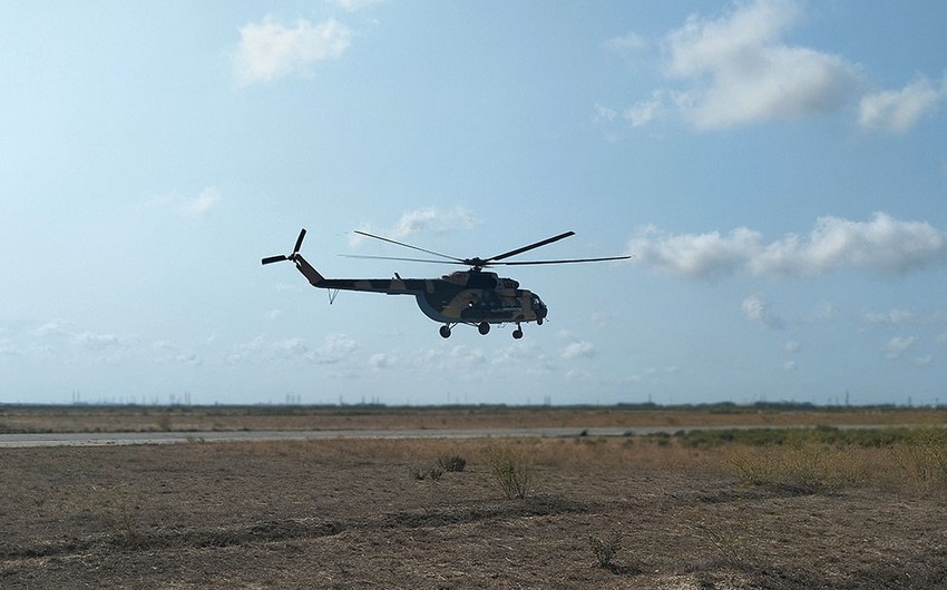 Helicopter units of Azerbaijan Air Force hold training flights