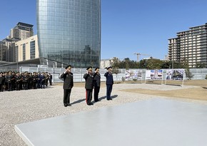Azerbaijan's military top brass visits Victory Park under construction