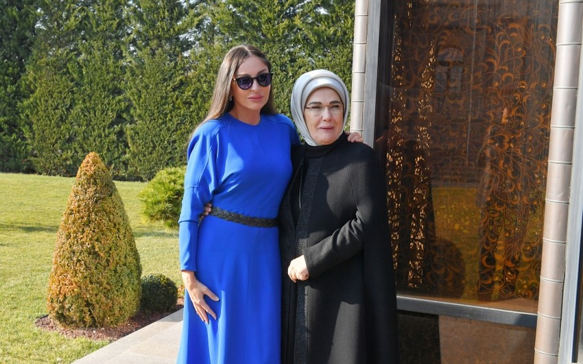 First Ladies of Azerbaijan and Türkiye hold meeting in Ankara