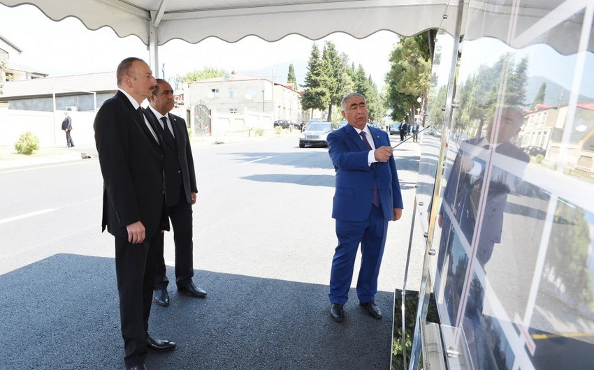 President Ilham Aliyev inaugurates Balakan-Saribulag-Gabagchol-Khalatala highway