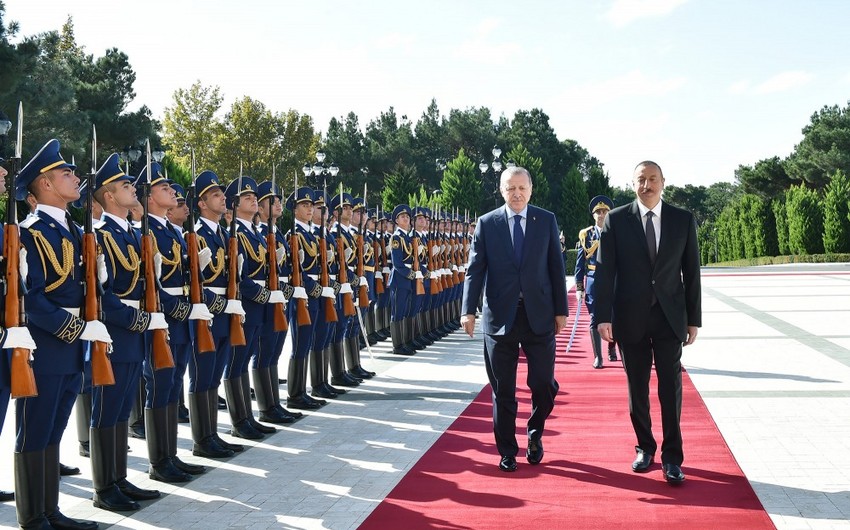 Состоялась церемония официальной встречи Реджепа Тайипа Эрдогана