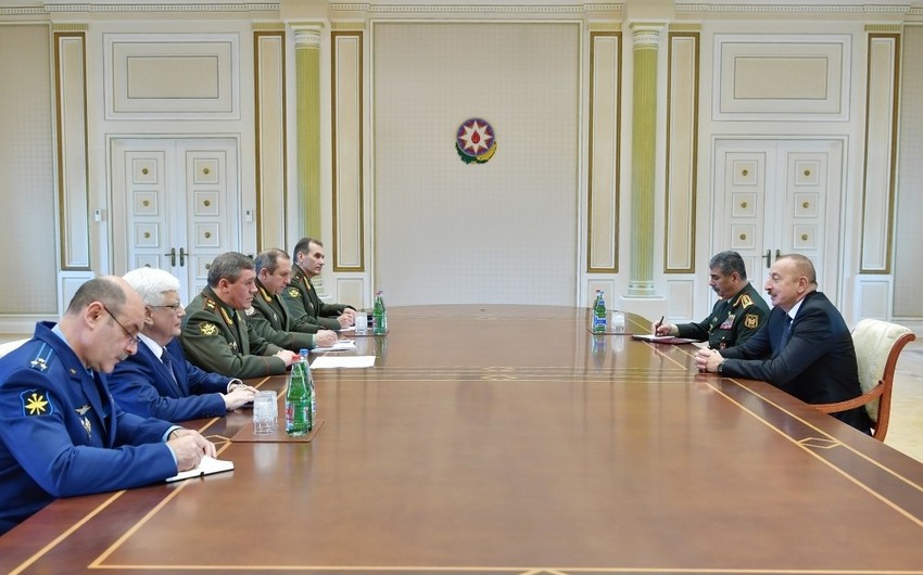 President Ilham Aliyev received delegation led by Chief of General Staff of Russian Armed Forces