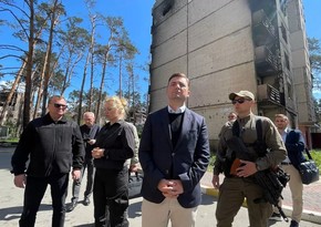 Глава МИД Северной Македонии посетил украинский город Ирпень