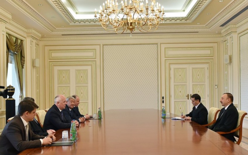 Prezident İlham Əliyev Rusiyanın “Rostex” Dövlət Korporasiyasının baş direktorunu qəbul edib