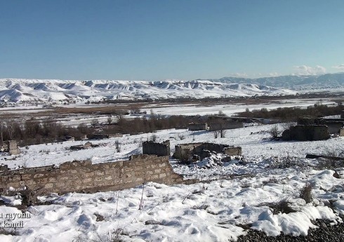 Кадры из разрушенного армянами села Гаралар