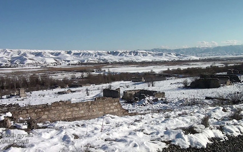 Garalar village of Gubadli destroyed by Armenian vandals