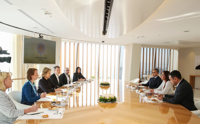 Мехрибан Алиева встретилась с делегацией, возглавляемой баронессой Николсон