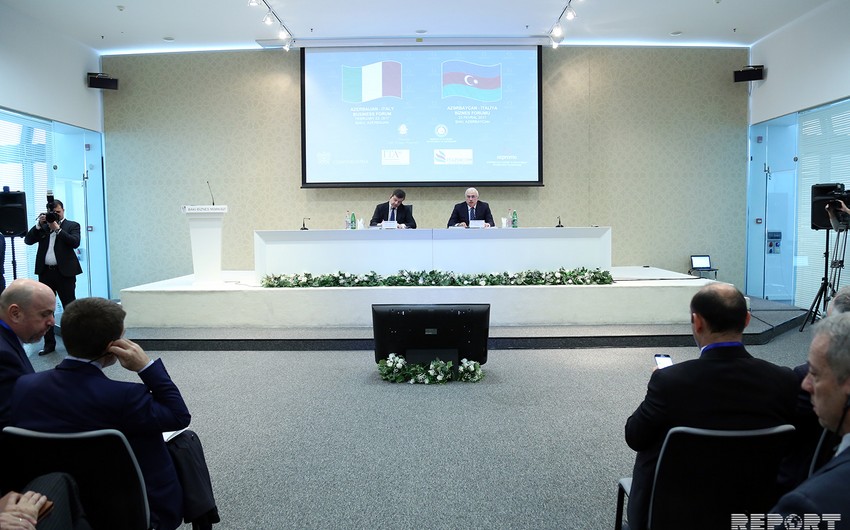 Bakıda İtaliya-Azərbaycan biznes-forumu keçirilib
