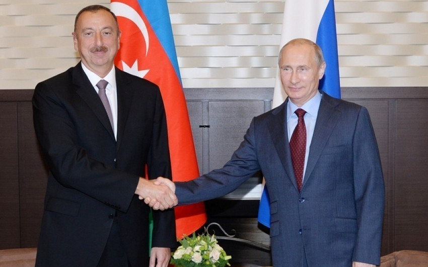 President of Azerbaijan Ilham Aliyev congratulates Vladimir Putin over phone