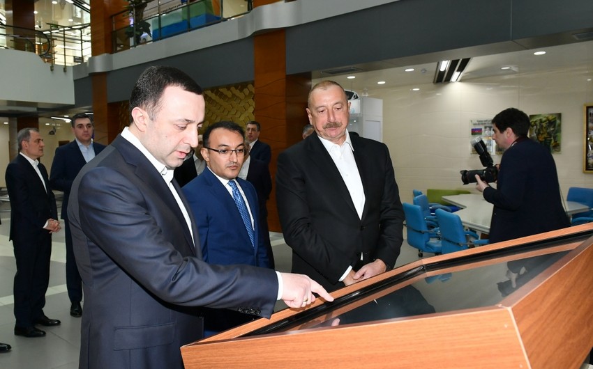 President Ilham Aliyev and Prime Minister Irakli Garibashvili visit Gabala regional “ASAN xidmet” center