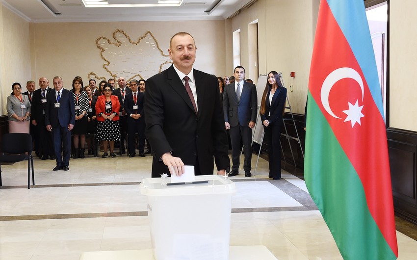 President Ilham Aliyev votes