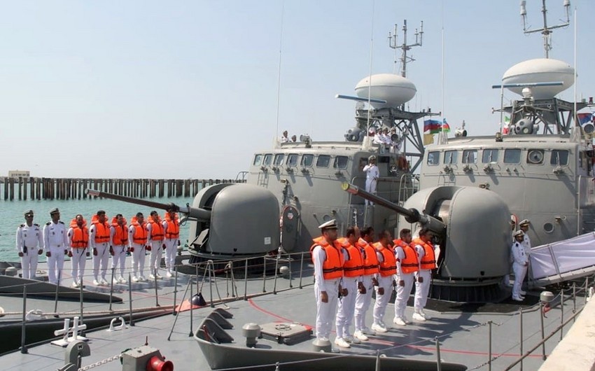 Iran’s warships arrived in Baku