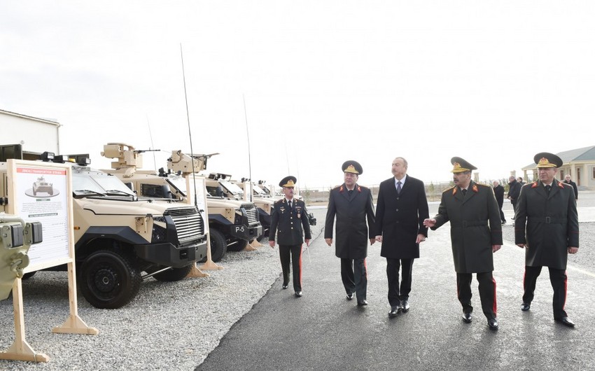 Верховный главнокомандующий Ильхам Алиев принял участие в открытии нового военного городка