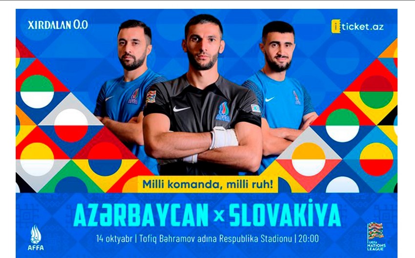 UEFA Millətlər Liqası: Azərbaycan - Slovakiya matçının biletləri satışa çıxarılıb