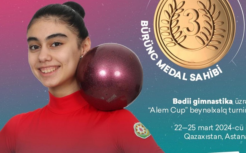 Азербайджанская гимнастка завоевала бронзовую медаль в Казахстане