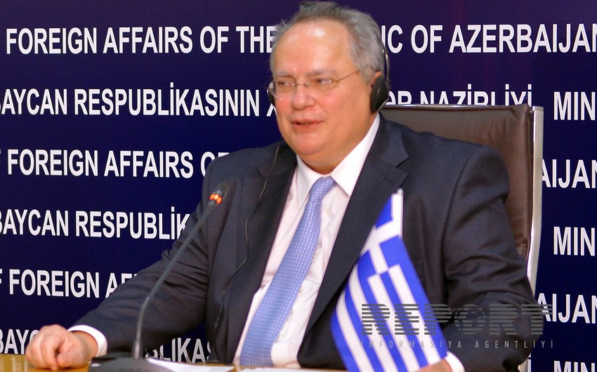 Глава МИД Греции: Мы поддерживаем позицию Баку в вопросе разрешения нагорно-карабахского конфликта