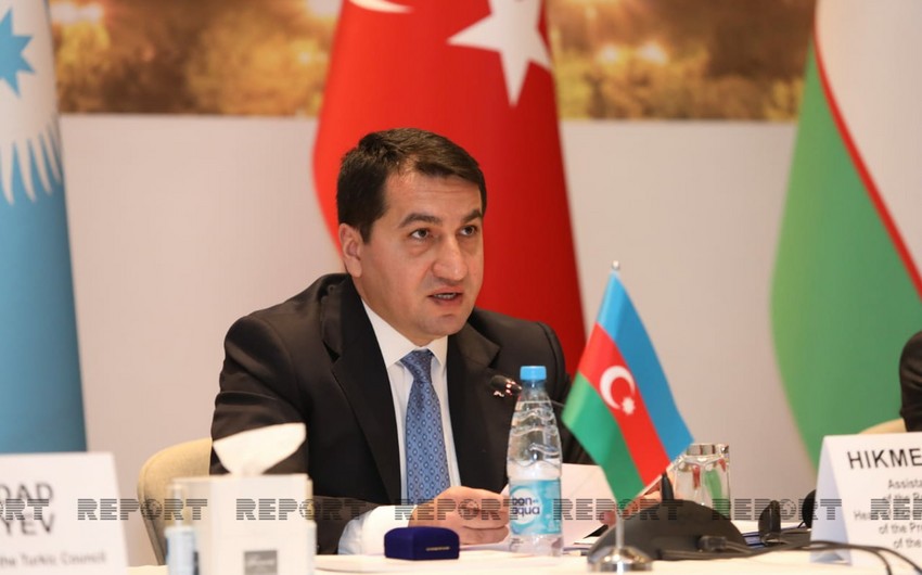 Hikmat Hajiyev: Statements about reaching agreement to create int'l mechanisms to protect rights, security of Armenians are false