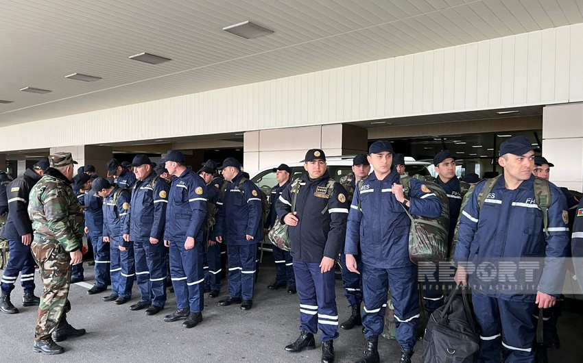 Azerbaijani rescuers leave for Turkiye