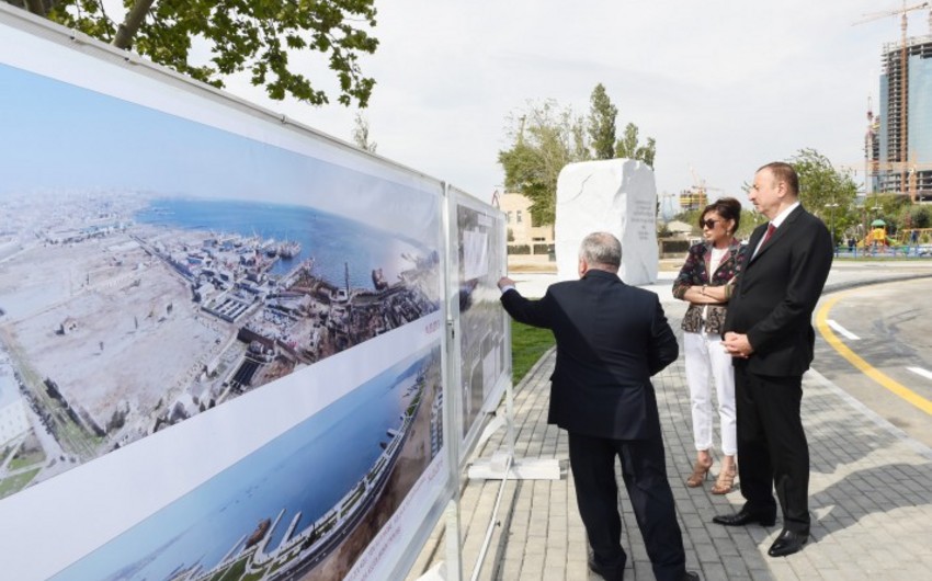 Президент Азербайджана принял участие в открытии прибрежной дороги