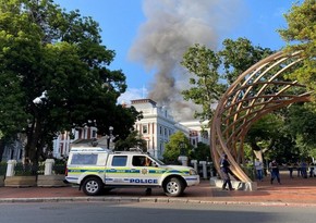 Fire erupts at South African parliament building in Cape Town