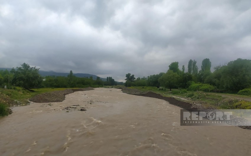 В Агстафе повысился уровень воды в реке Гасансу