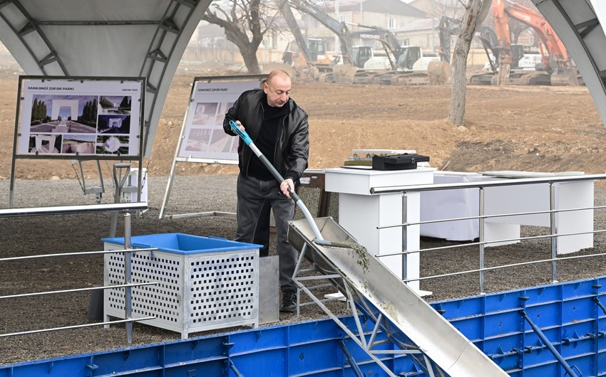 Groundbreaking ceremony held for Victory Park in Khankandi
