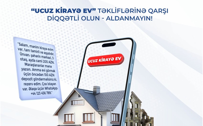 DİN saxta kirayə ev elanları ilə bağlı vətəndaşlara müraciət edib