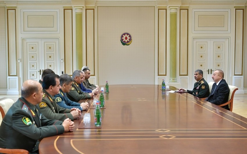 President Ilham Aliyev received participants of CIS Council of Defense Ministers meeting