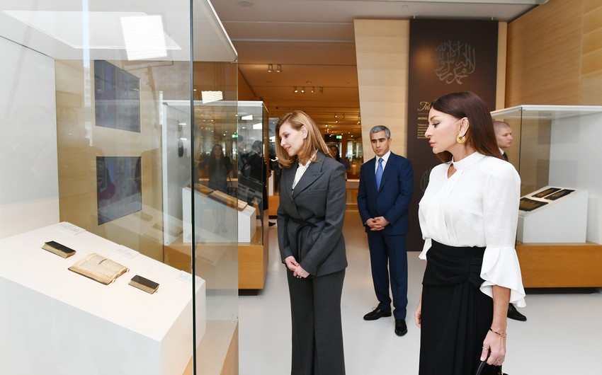 Ukrainian first lady Elena Zelenskaya visits Heydar Aliyev Center