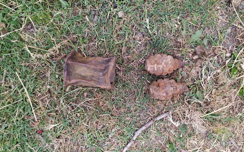 В Хызы обнаружили ручные гранаты