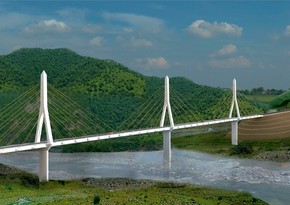 Над рекой Агсучай возводится подвесной мост 