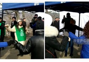 Участники акции протеста на дороге Шуша-Ханкенди исполнили азербайджанский танец яллы