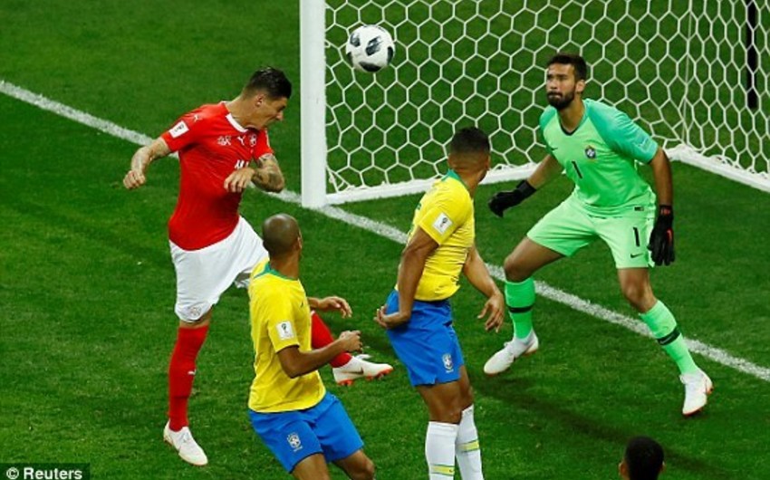 DÇ-2018: İsveçrə millisi Braziliya ilə heç-heçə edib