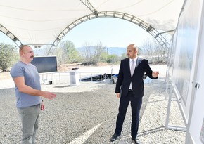 Президент Ильхам Алиев заложил фундамент села Зангилан 