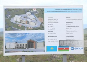 Qazaxıstanın Füzulidə inşa etdiyi Uşaq Yaradıcılıq Mərkəzinin açılışı dekabra planlaşdırılır