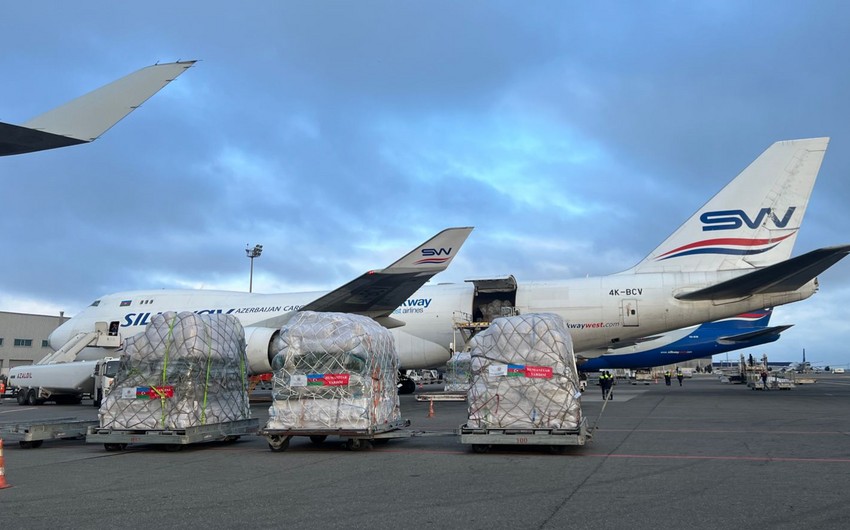 Another humanitarian aid plane leaves for Türkiye on instructions of Azerbaijan's First Vice-President