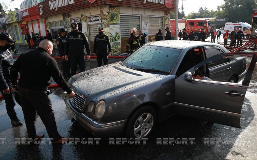 Дорожная полиция обратилась к гражданам в связи с пожаром в центре Баку