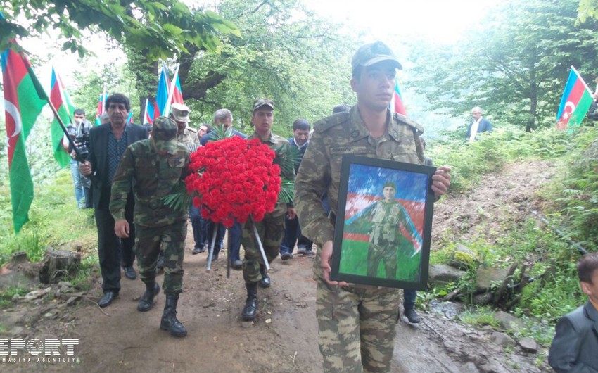 Martyred Azerbaijani soldier buried in Lerik district - PHOTO