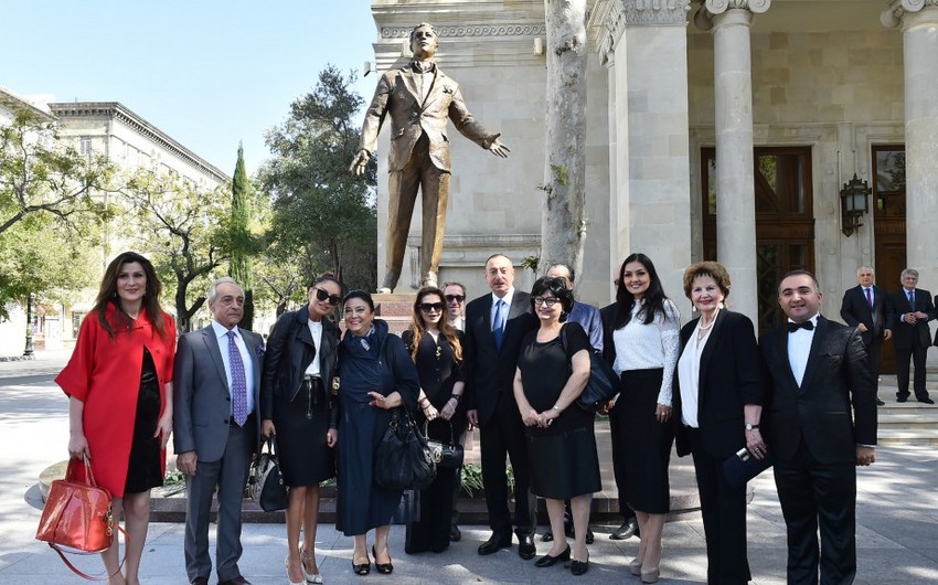President attended opening of a monument to world-famous singer Rashid Behbudov - UPDATED