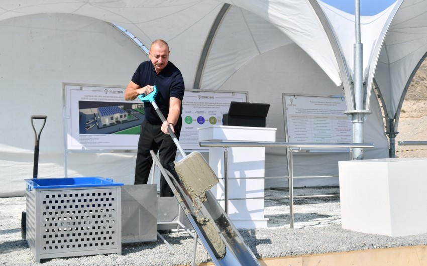 Qubadlıda 35 kilovoltluq yarımstansiyanın və Rəqəmsal İdarəetmə Mərkəzinin təməli qoyulub