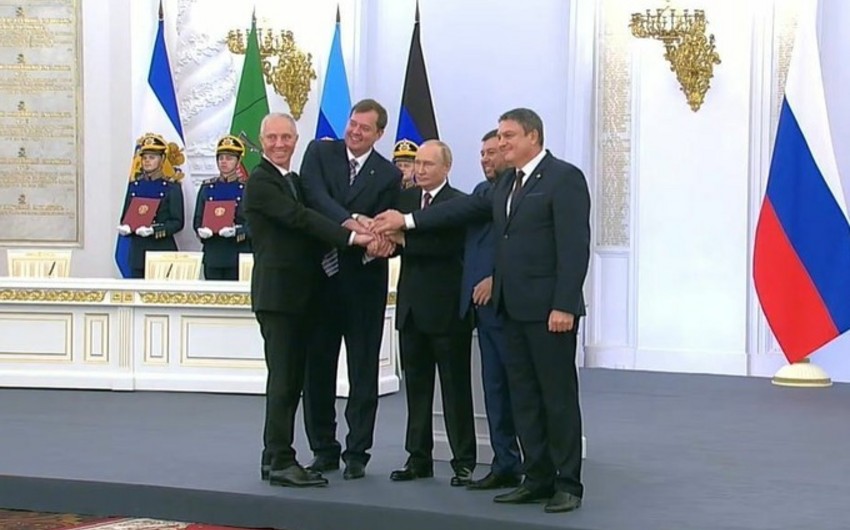 Agreements signed on accession of four breakaway regions of Ukraine to Russia