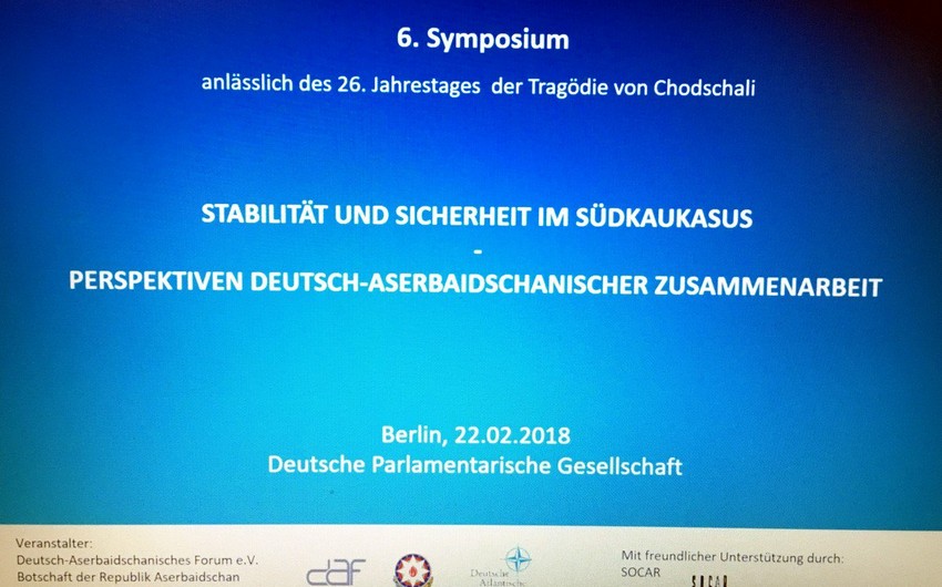 Berlində Xocalı soyqırımının 26-cı ildönümü ilə əlaqədar simpozium keçirilib