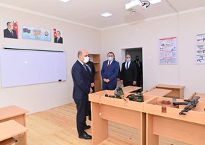 Minister of Education attends opening of school in Shamkir