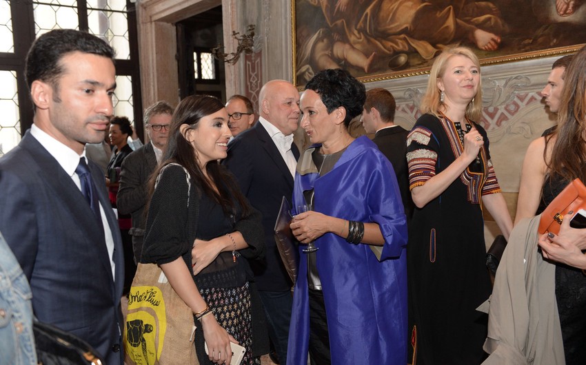 Leyla Aliyeva  attends  exhibition of YARAT Contemporary Art Center in Venice
