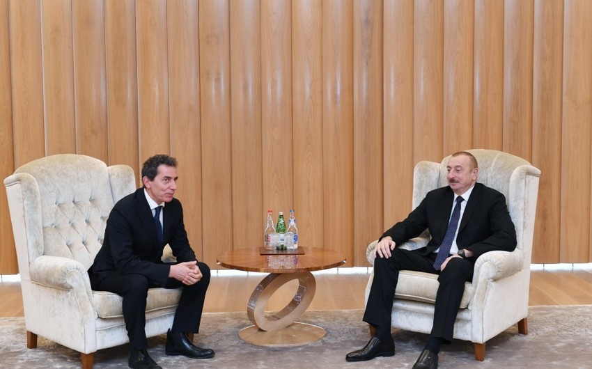 Президент Ильхам Алиев встретился с замминистра экономического развития Италии