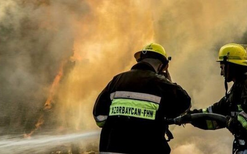 В Баку пожарные эвакуировали жителей здания из-за пожара